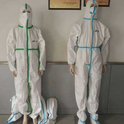 Disposable Hospital Coverall Microporous Safety Protective Clothing Medical Isolation Suit (have stock )